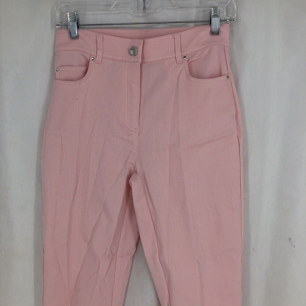 Charlie Paige Skinny Mid Rise Ankle Jeans Pink Stretch Small (28x28) NWT